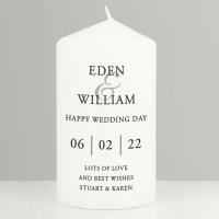 Personalised Couples Pillar Candle Extra Image 1 Preview